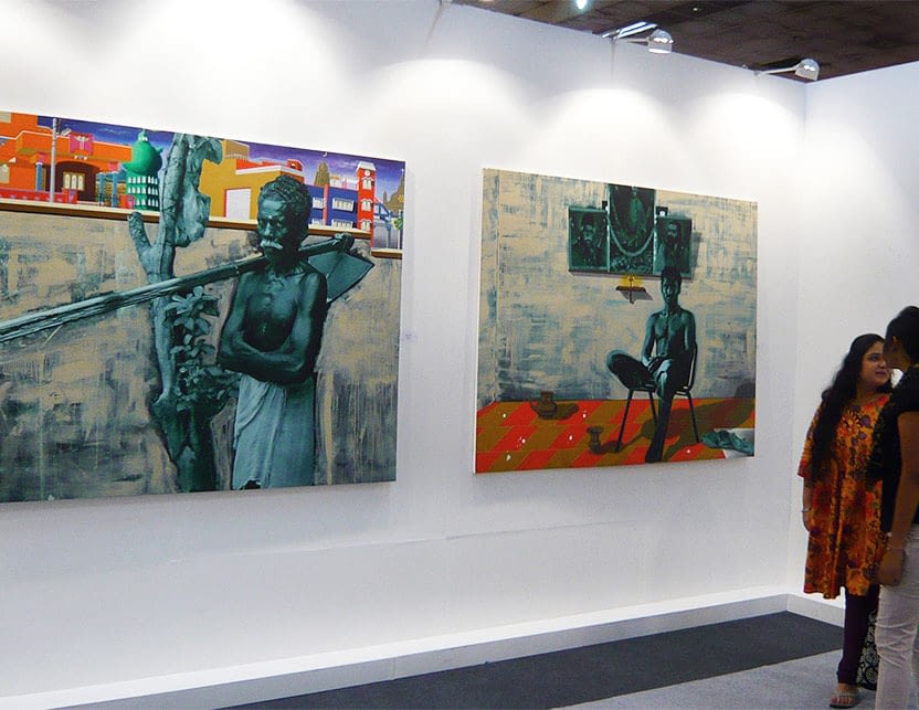 Man with Tools 100 years of Cinema, Abul Kalam Azad's group show at France 1995